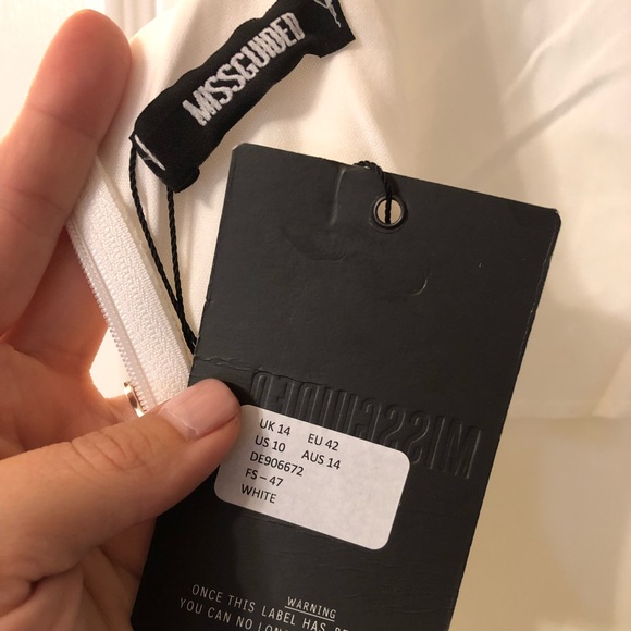 WHITE MISSGUIDED DRESS SZ 12 - Picture 4 of 4